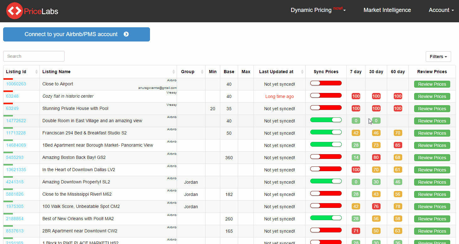 short term rental pricing tools pricelabs