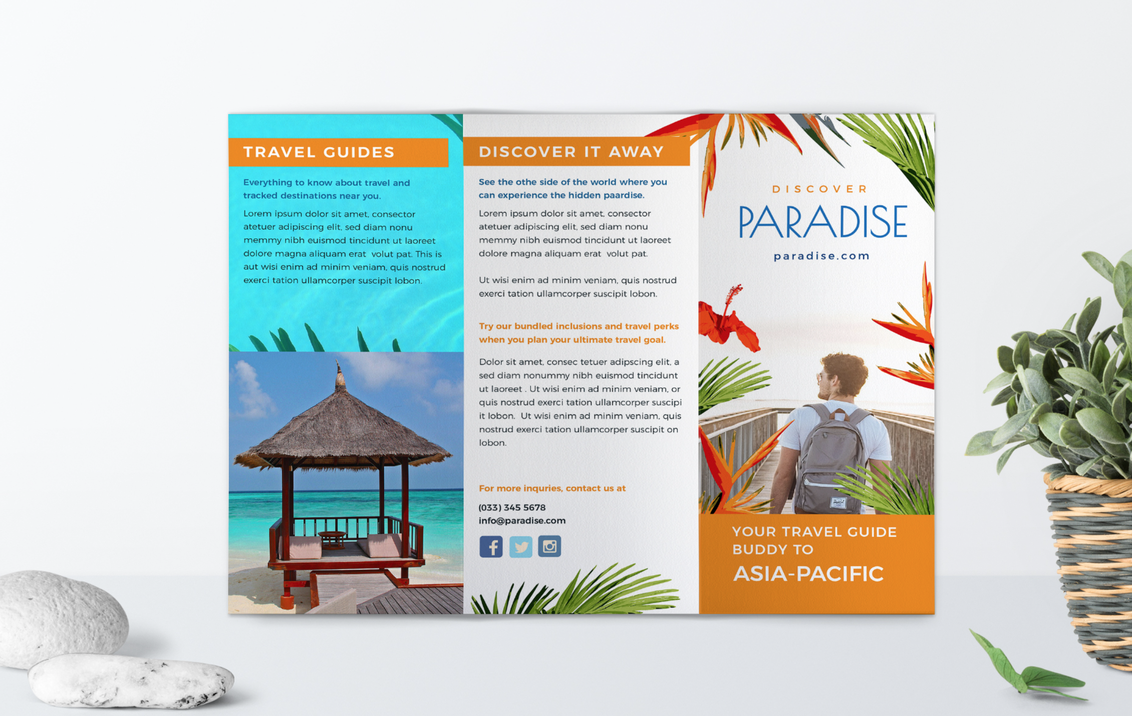 vacation amenities travel brochure