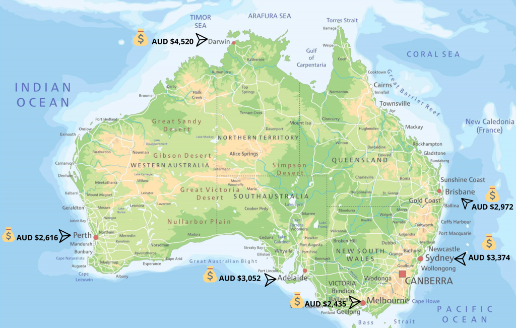 Australia map airbnb occupancy rates