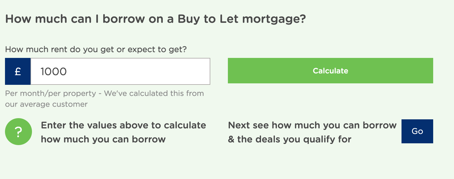 How much can i store borrow buy to let