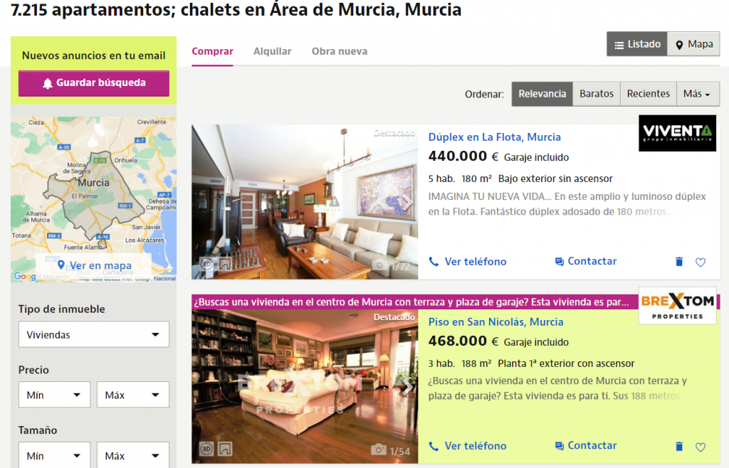 Compra de propiedades en Murcia