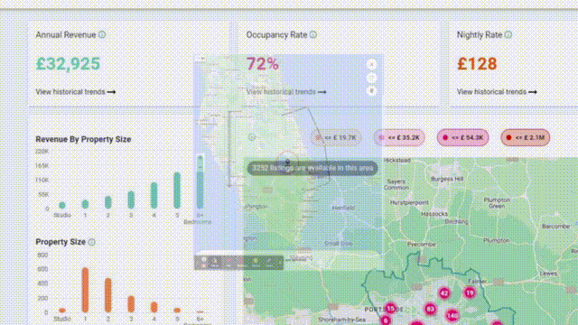 airbnb demand in my area