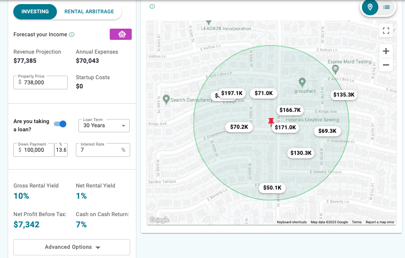 AirDNA Rentalizer vs Airbtics Calculator